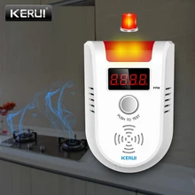 KERUI GD13 LPG GAS Detector Alarm Wireless Digital LED Display Natural Leak Combustible Gas Detector For Home Alarm System