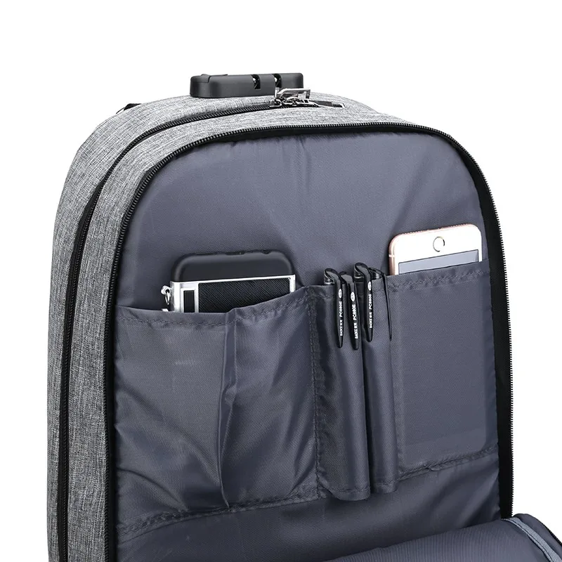 New unisex casual backpack travel computer backpack bag Oxford cloth backpack with USB charging port