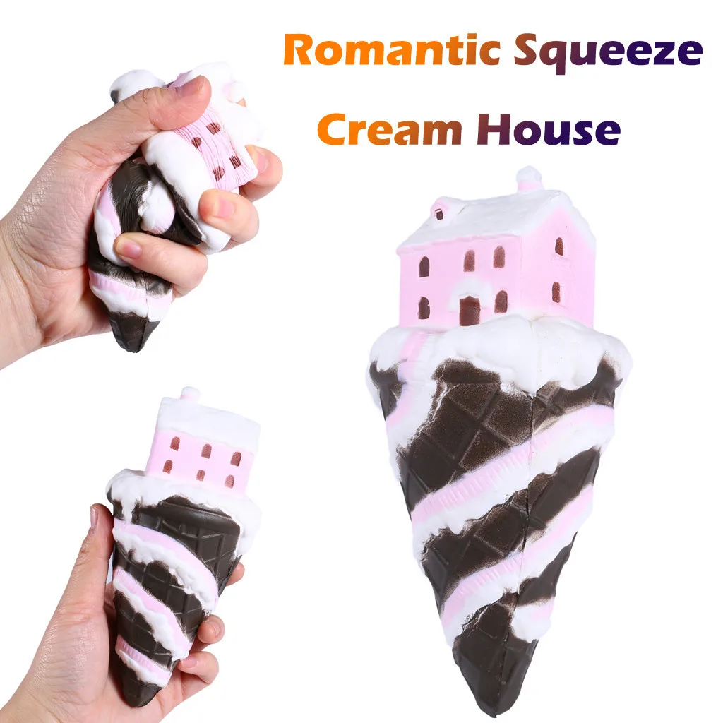 ice Cream House Gifts Soft Slow Rising Squeeze Toy Simulation of slow rebound decompression toy birthday gift #A