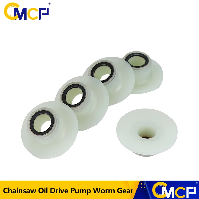 CMCP Chainsaw Oil Drive Pump Worm Gear 5pcs for 45 52 58 4500 5200 5800 Gasoline Chainsaw