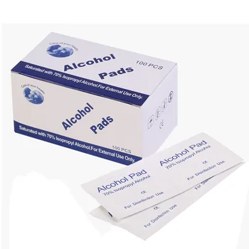 

100Pcs Alcohol Wet Wipe Disposable Disinfection Prep Swap Pad Antiseptic Skin Cleaning Care Jewelry Mobile Phone Clean Wipe
