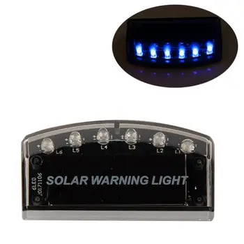 

Alarm Lamp Car Solar Power Simulated Alarm Warning Strobe Light Anti-Theft 6 LED Signal Security System Light