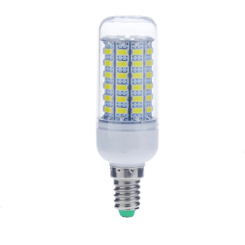E14 15W 69 LED 5730 Chip SMD Corn Light Bulb Lamp With Cover Pure White Home Decor #4d09 (5)