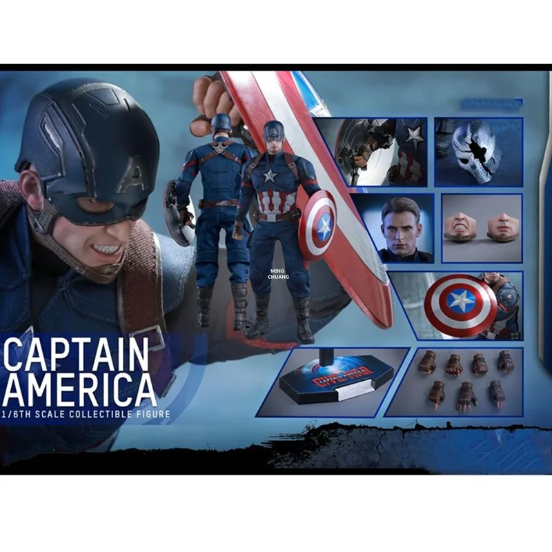 1" MMS350 статуя Мстителей Капитан Америка бюст Steve Rogers полная длина портрет Trade Edition GK фигурка игрушка 31 см V1043