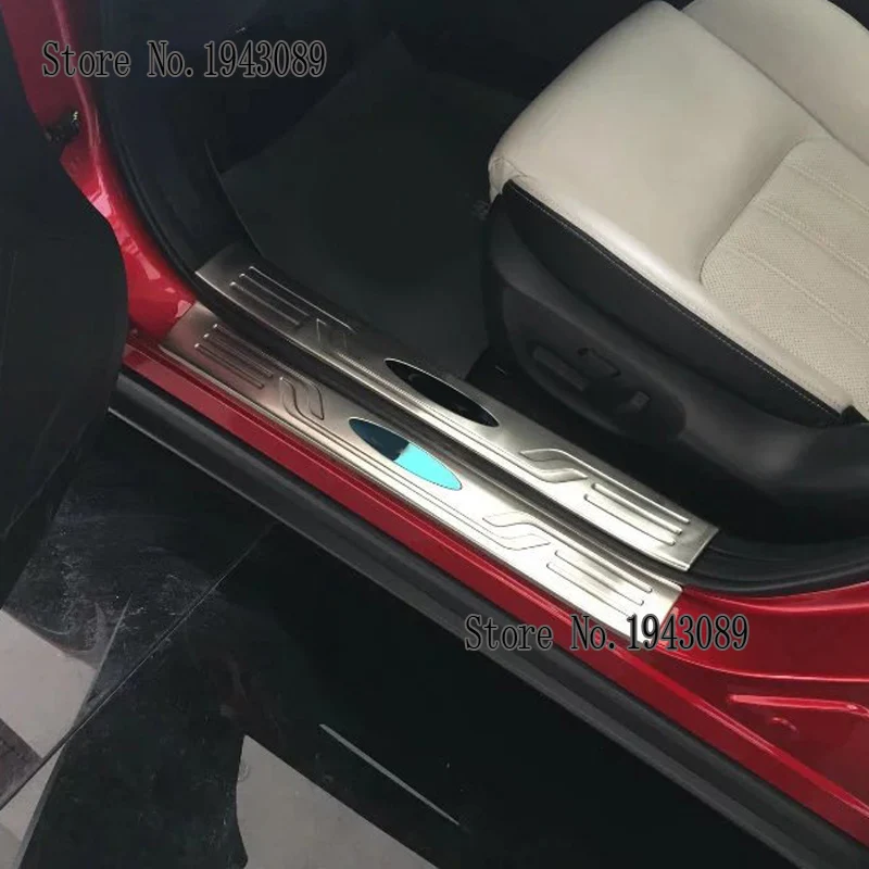Для Mazda CX-4 CX4 CX 4- накладки для порогов автомобиля из нержавеющей стали добро пожаловать Накладка педали наклейки автомобиль Стайлинг Аксессуары