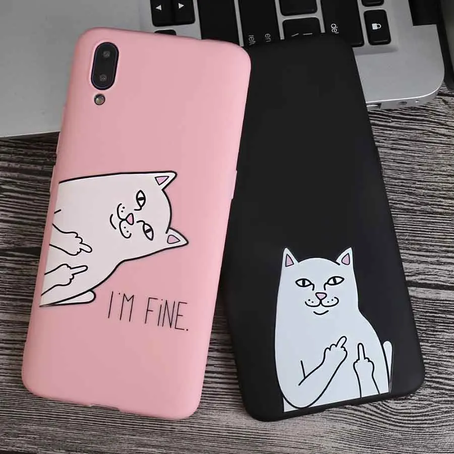 

Cute Cartoon Cat Phone Case For Samsung Galaxy S8 S9 S10 Plus 5G S10e A50 A30 A70 A7 A6 J6 A8 Plus 2018 Note 8 9 M30 M20 Cover