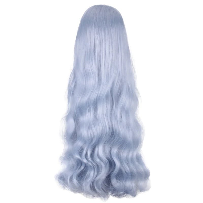 Серый-синий длинные кудрявые синтетические волосы косплей парик My Hero Academy для женщин Термостойкое волокно