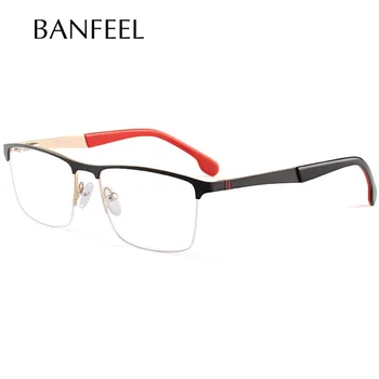 

Alloy Glasses Frame Men Anti-Ray Customized Square Half frame Myopia Prescription Eyeglasses Frames Metal Student Optical Eyewea