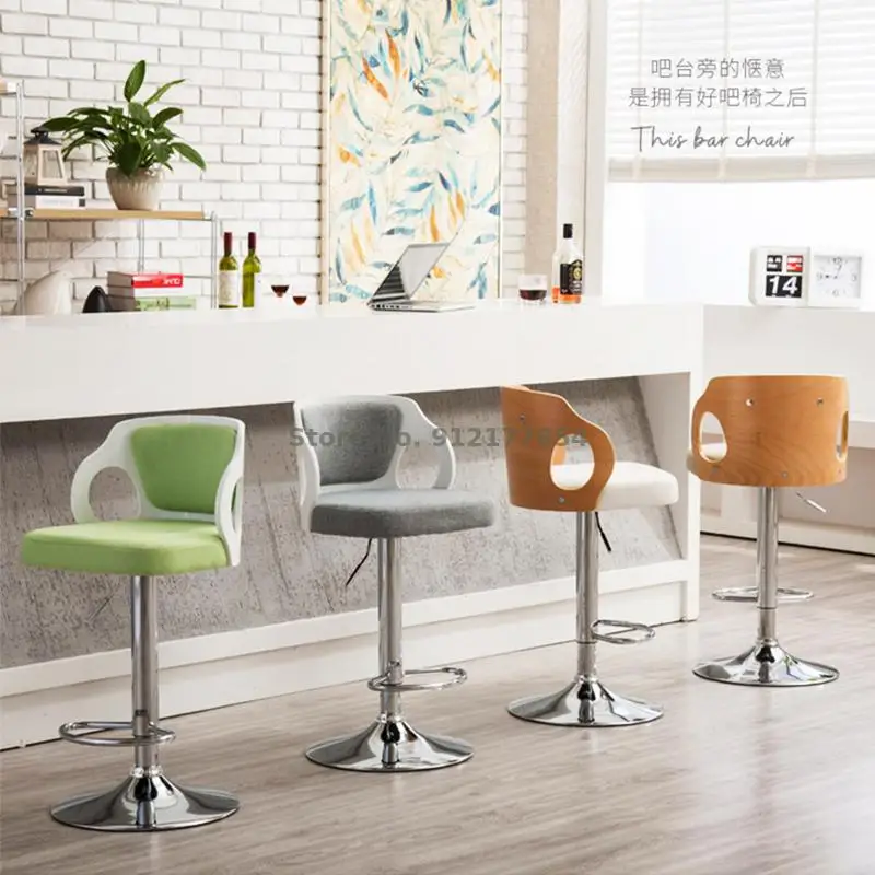 Барный стул Современная Минималистичная домашняя спинка высокий из кованого