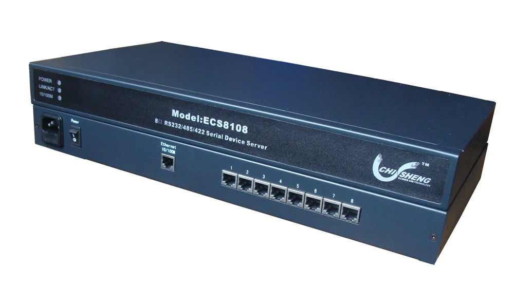 

ECS8108A-EL 8-port RS 232 to Ethernet Serial to Ethernet Rack