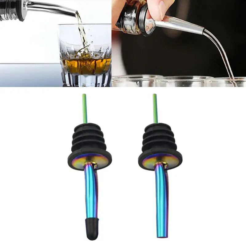 12 шт. красочный разливщик ликера из нержавеющей стали поток красное вино бутылка Pour поток носик подачи вина Pourers Бар Инструмент