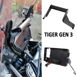 NEW BLACK Motorcycle Accessories GPS Phone Mount Bracket Stand Holder Fit For Tiger Gen 3 TG3