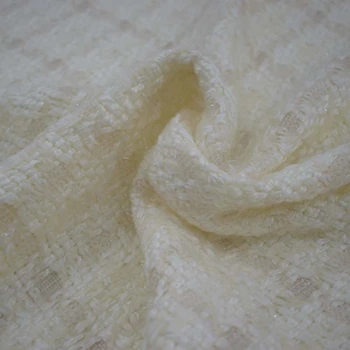 

The beige thicken soft tweed fabric for coat tissu african bazin riche getzner telas por metro tissus tela stoffen tecido stoff