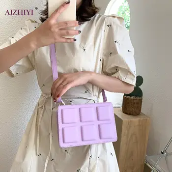 

Women Casual PU Messenger Bags Ladies Classic Texture Creative Design Chic Square Travel Shoulder Crossbody Pouch