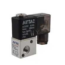 Одна осветительная головка, 2 Позиция 3 Way Пневматический Управление воздушный клапан Соленоидный клапан