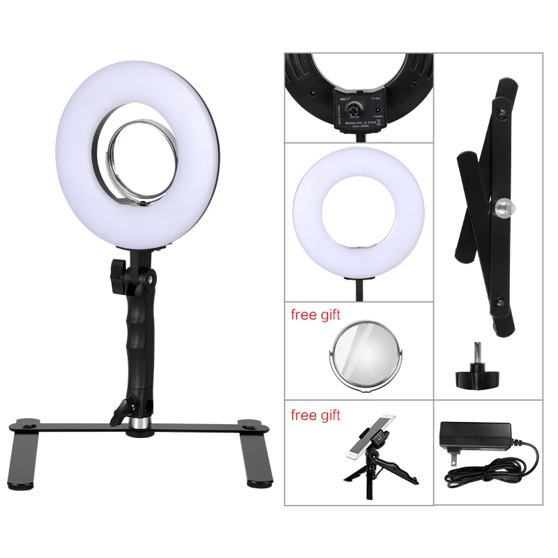 

Photography 10 Inch Ring Light 24W 5500K For Photo Studio Youtube Make Up Camera Video Light With Tripod for Phone