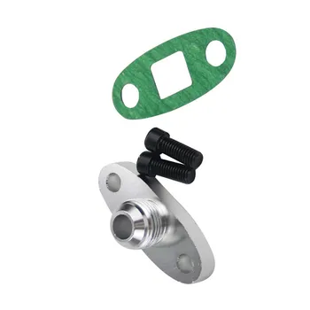 

GT28 GT30 GT35 T25 Turbo Oil Drain Outlet Flange Gasket Adapter Kit Set 10AN 10 AN Fitting T3 T4 Refitting The An10 Turbocharger