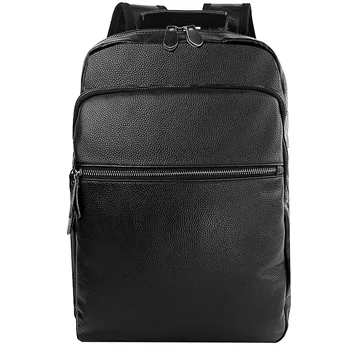 

100% Cow Genuine Leather Men Backpacks Real Natural Leather Student Backpack Boy Luxury Brand Lager Computer Laptop Bag Fashion