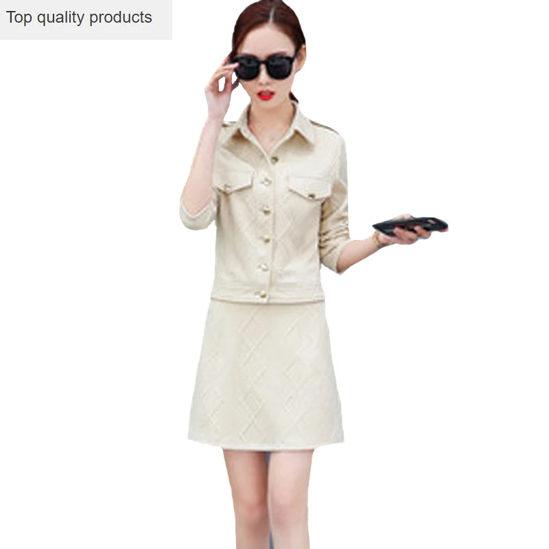 

Women Spring Autumn Coat Set Women' Skirts and Tops Set Fashion Suits Women Two Piece Set Skirt and Tops YR056