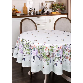 

Tablecloth Round Botany Diameter = 180 cm, 100% Cotton, Twill