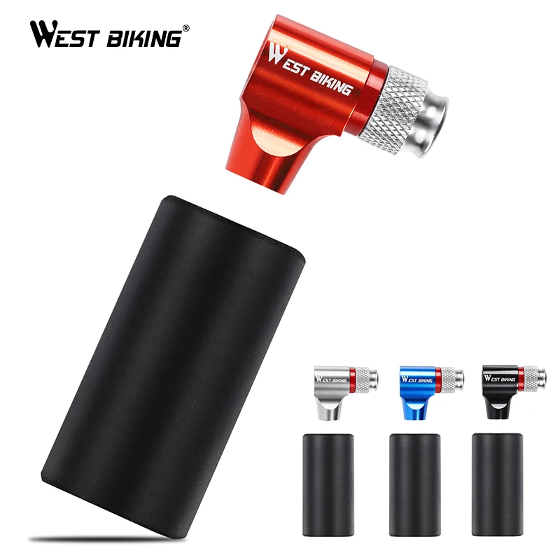 WEST BIKING СО2 насос для Велосипедный Шредер Presta адаптер велосипедный насос алюминиевая шина трубка ручной мини-насос без СО2 картриджа WEST BIKING СО2 насос для Велосипедный Шредер Presta адаптер велосипедный насос алюминиевая шина трубка ручной мини-насос без СО2 картриджа