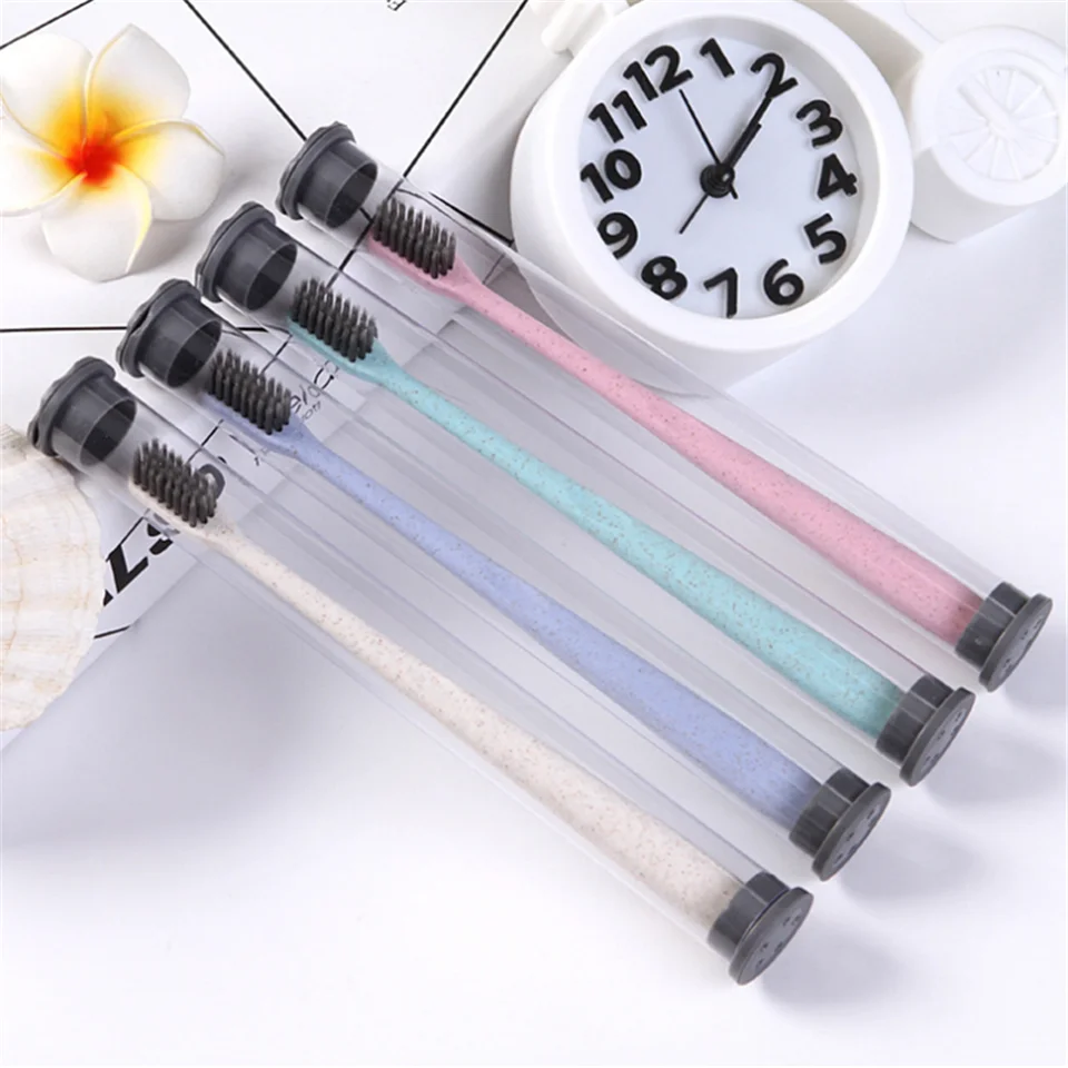 

1PC Soft Bristle Wheat Straw Toothbrush Multi-Color Tooth Brush Portable Travel Eco-friendly Brush Tooth Care Oral Hygiene