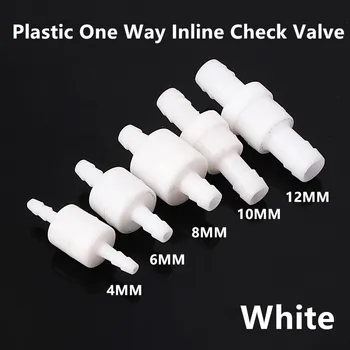 

1PC Plastic 6/8/10/12MM One Way Inline Check Valve Gas Air Liquid Water Fluids Valve For Water Petrol Diesel Oils And More