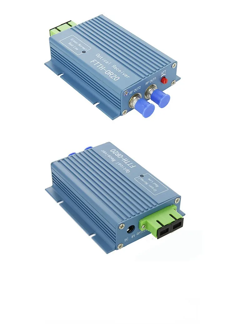 Fiber Optical Receiver FTTH Receiver AGC Micro SC APC Duplex Connector with 2 output port WDM 4
