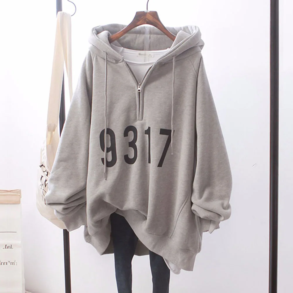 

Hoodie Women Spring And Autumn Thin 2020 New Korean Version Ins Trendy Lazy Loose Large Size BF Boyfriend Zipper Pullover Tide