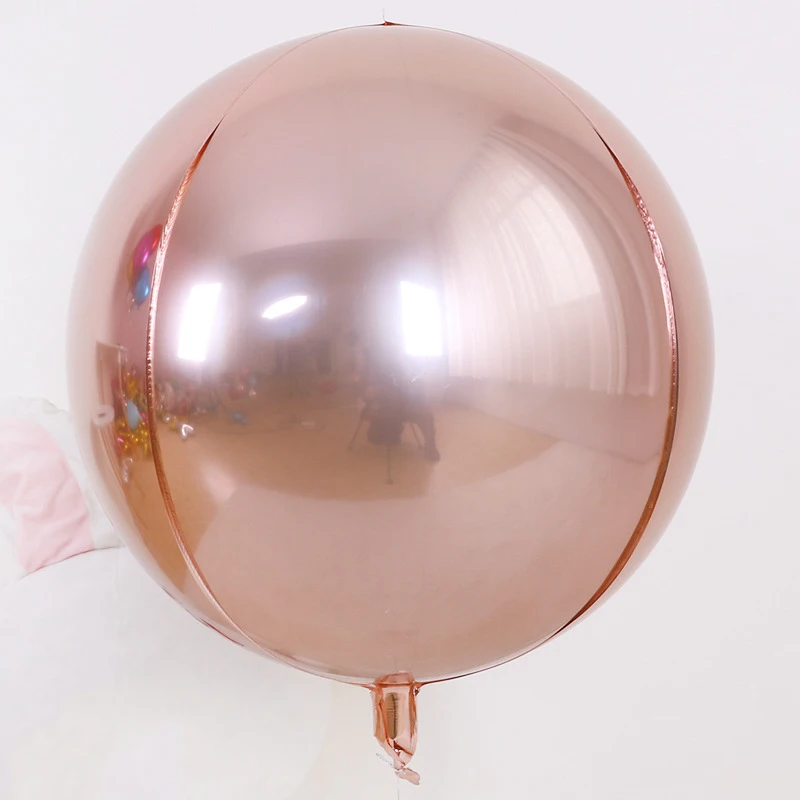 rose gold x1 Круглый шар шарики Свадебные украшения день рождения поставки воздушный шар золотой розовый серебряный 3 размера на выбор - Цвет: rose gold x1