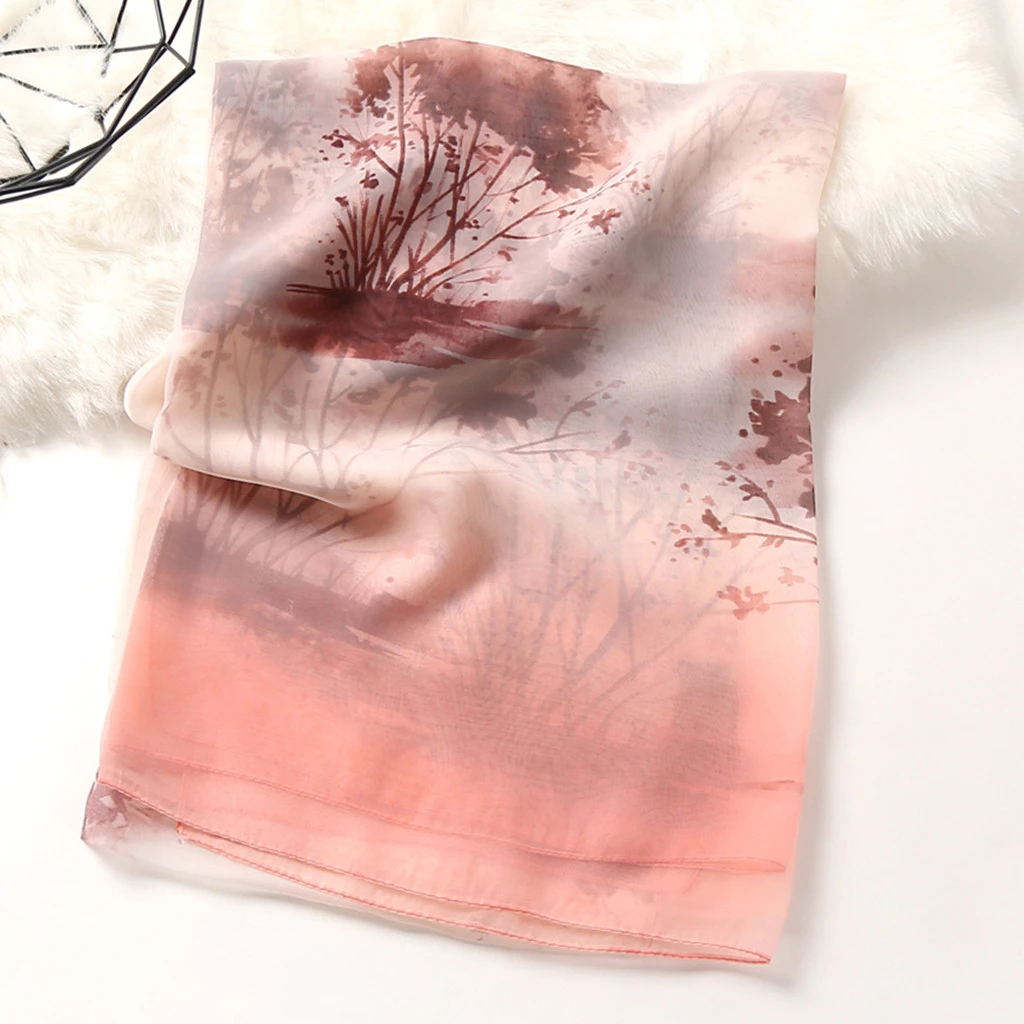 2019 New Women Fashion Spring Autumn Silk Scarfs Square Polyester Scarves Print Flowers Shawl Summer Shawls Hijabs 919