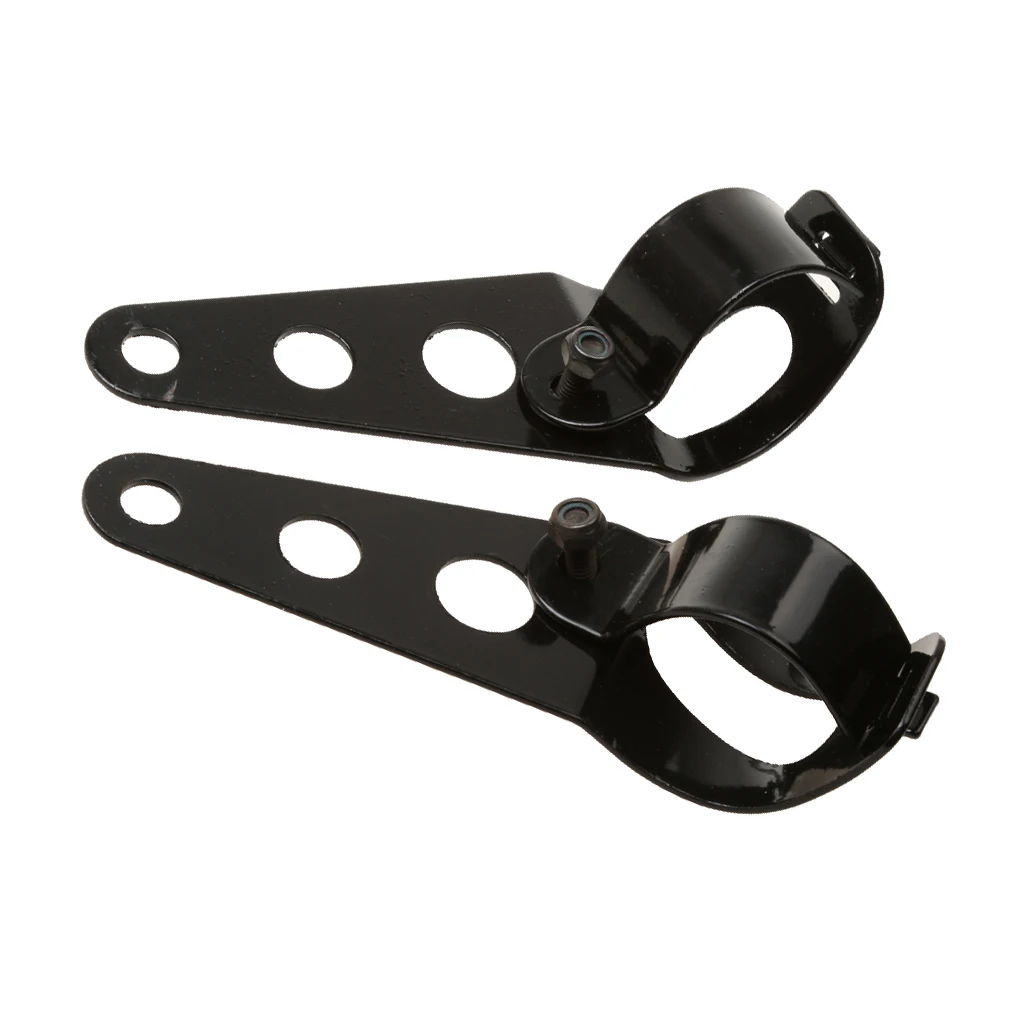 Motorcycle Flat Black Head Light Bracket Mount Cafe Racer Ear 31mm-43mm Fit for Honda Kawasaki Suzuki Yamaha