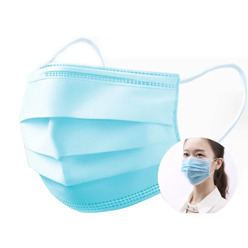 

50Pcs Mouth Mask Disposable blue Cotton Mouth Face Mask Medical Mask Anti-Dust Mask 3 Filter Earloop Activated Carb Hypoallerge