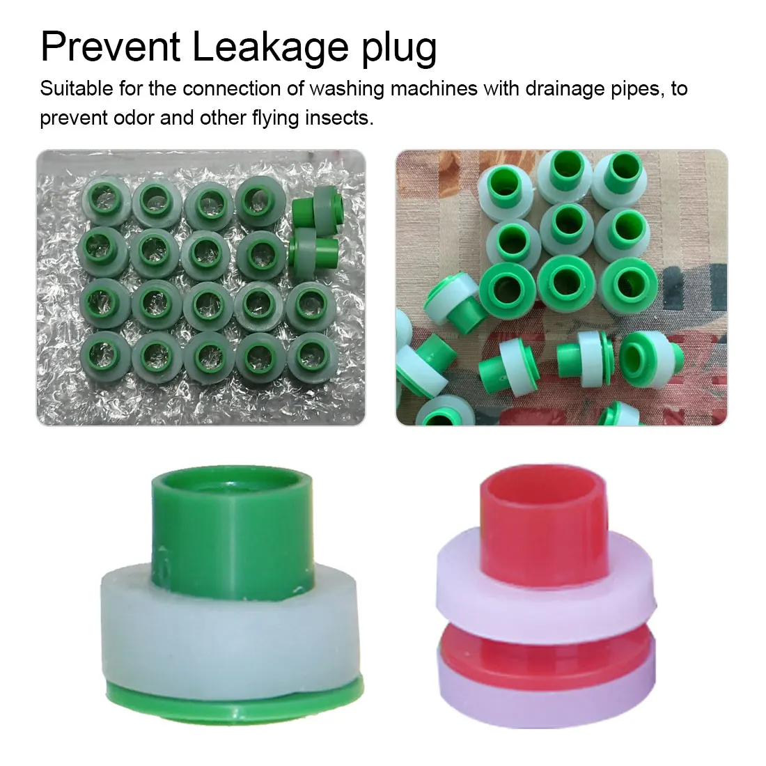 

20pcs/set PPR Pipe Plugs 1/2" BSP Thread Pipe Fitting End Cap Plug Inner Thread Buckle Pad Choke Plug