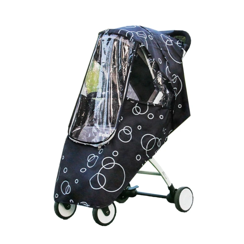 Infants Cartoon Weathershield Popular for Swivel Wheel Stroller Universal Size Baby Rain Cover Wind Breathable Shields best baby stroller accessories	 Baby Strollers