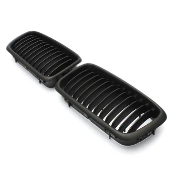 

Matte Black Pair Front Bumper Grille Grills For BMW E38 7 Series 740i 740iL 750iL 1999 2000 2001