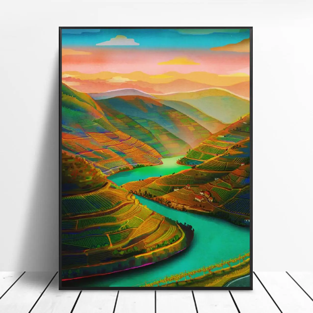 Douro Valley Canvas Painting Art Print Poster Picture Wall Modern Minimalist Bedroom Living Room Decoration | Дом и сад