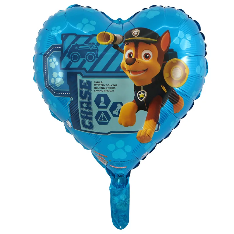 10pcs 10 шт. Paw Patrol 18 дюймов алюминиевая пленка мультфильм рисунок шарик детская игрушка воздушный шар фестиваль праздник вечерние украшения - Цвет: 10pcs
