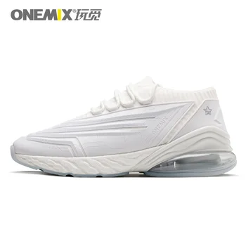 

ONEMIX Men Running Shoes 95 Leather Upper Air Cushioning Soft Midsole Sneakers Casual Outdoor Shoes Max EU 47 Jogging Shoe