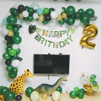 

50/100pcs 10Inch 2.2Gram Christmas Decoration Balloons Birthday Party Decoration Forest Theme Ink Green Christmas Green Ballon