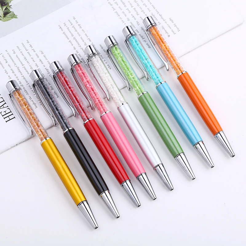 Metal Luxury Ballpoint Pen Crystal Diamond Cute Roller Ball Point Cool Ballpen Novelty School Office Stationary Stationery Thing