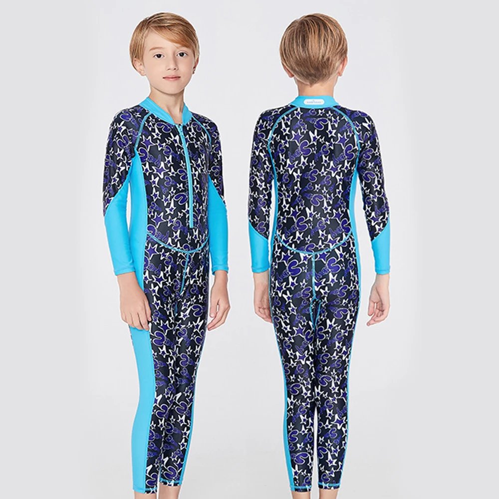 

Swimwear Children One Piece Beach Swimsuit Sun Protection Rash Guard Boys With Sleeves Kids Long Sleeve Swimming Surf Swimsuit