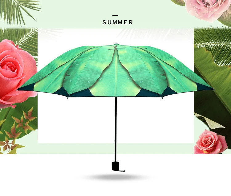 Складной зонт от дождя для женщин, защищающий от ветра, три складных зонта, женский зонтик, уличный зонт от солнца