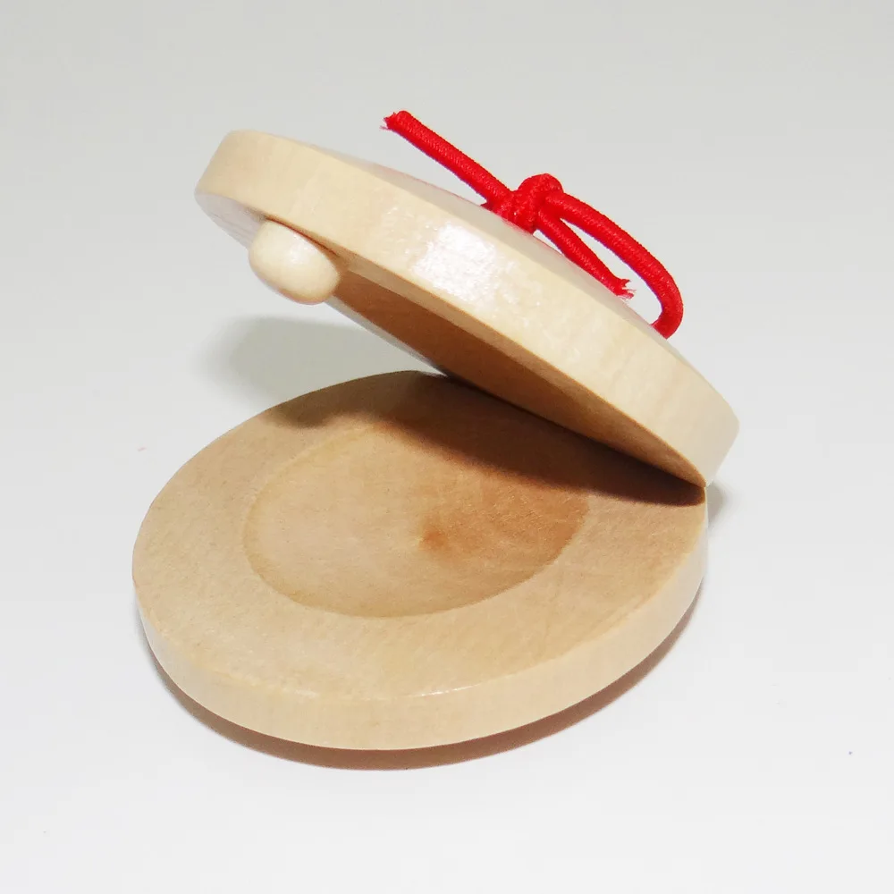 Logs Wooden Castanets Orff Instruments Music Perception Infants Teaching yuan wu ban - Цвет: Logs