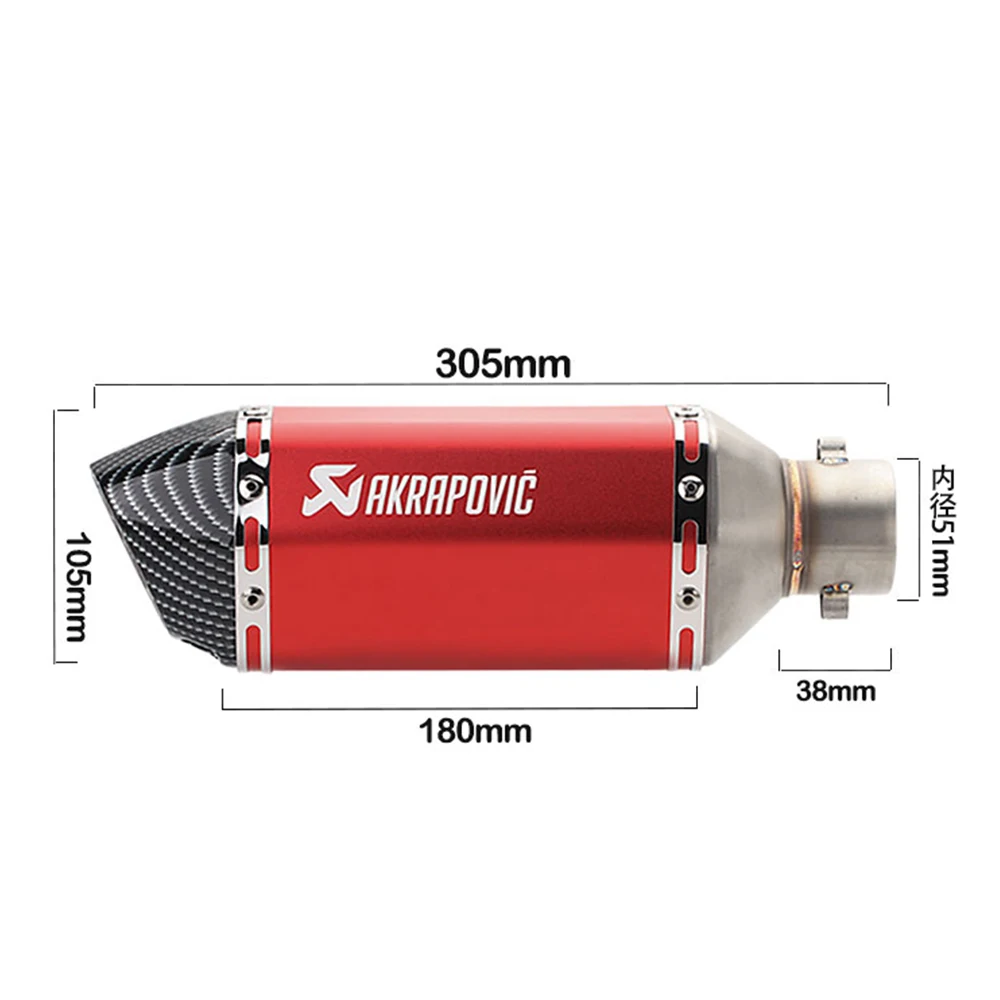 Akrapovic 51 мм мотоциклы выхлопная труба дБ убийца для honda forza tracer 700 600 hornet cb600f gsx s1000