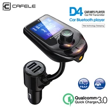 Cafele QC3.0 автомобильное зарядное устройство автомобильный комплект громкой связи беспроводной Bluetooth fm-передатчик MP3-плеер USB lcd модулятор Автомобильный Bluetooth MP3 Play
