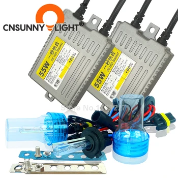 

CNSUNNYLIGHT Xenon Bulb Kit for Cars 12V 55W Hid Conversion Slim Ballast Fast Bright Headlight Fog Light H1 H3 H7 H8 H11 9005