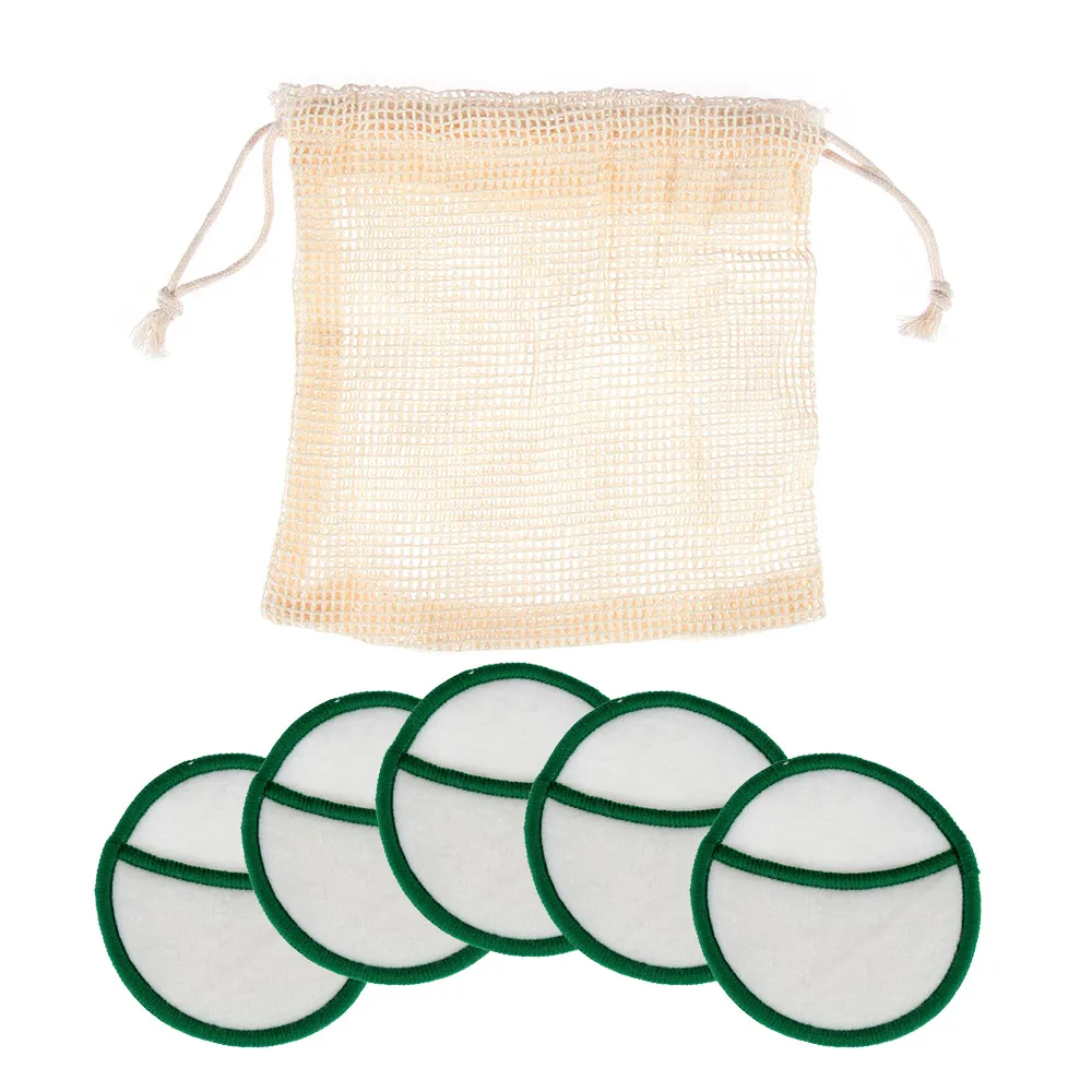 5 Pcs 8cm 1/4/5/6/8/12 шт./компл. многоразовый мешок из бамбукового волокна; моющиеся патронов колодки средство для снятия макияжа с ватными тампонами Очищающая Подушечка Для лица инструмент - Цвет: 5 Pcs 8cm