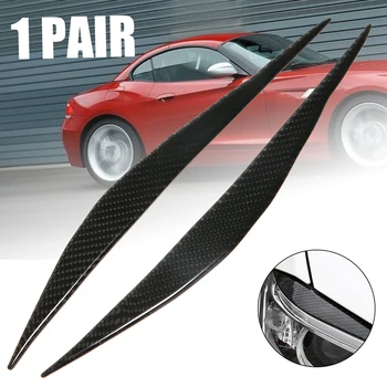 

1 Pair Carbon Fiber Car Sticker Headlight Eyebrows Front Headlamp Eyebrows Eyelids Trim Strip for BMW F30 320i 325i 316i