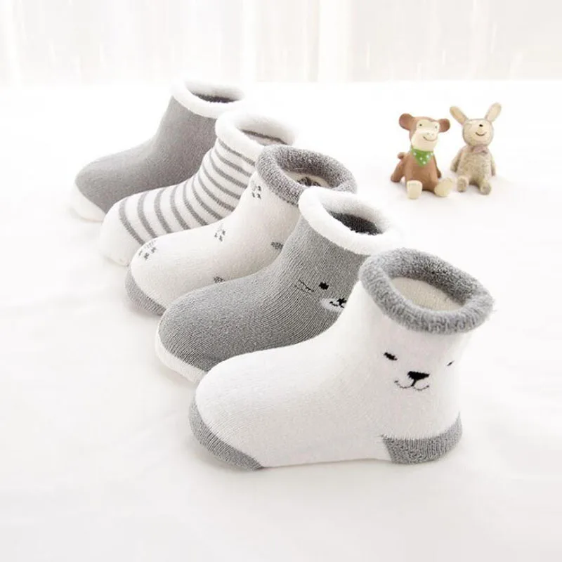 5 pairs /3 Pairs Baby Warm Winter Girl 0-24 Boy for Socks Birthday Gift Infant Newborns Baby Socks Socks Months Socks